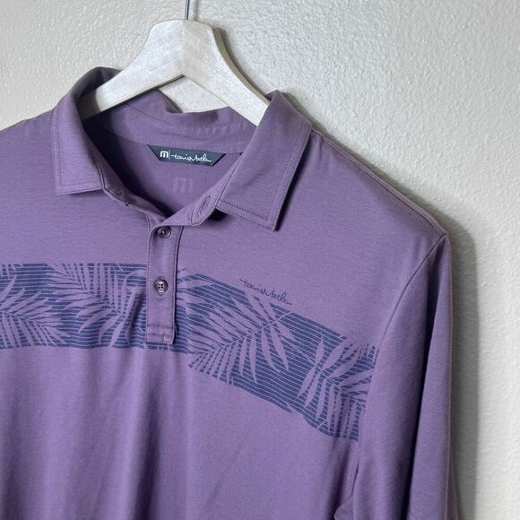 Travis Mathew Shirt Mens Large Purple Polo Cotton Soft Short Sleeve Preppy Golf - Picture 2 of 10